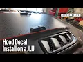 Blacking Out My Jeep Hood Adventure Life USA Black-on-Black Hood Graphic Install