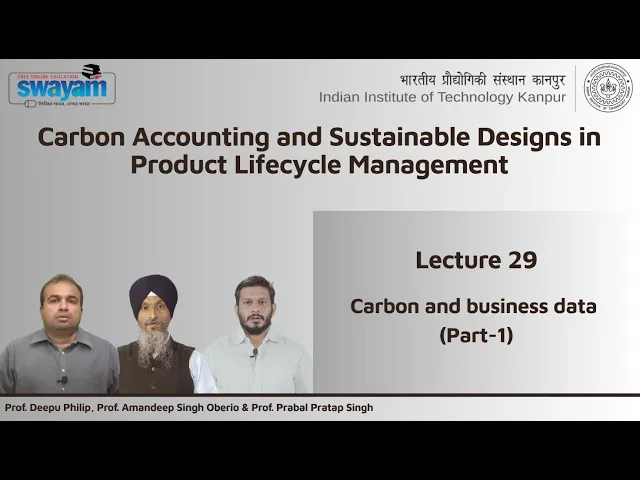 Lecture 29 : Carbon and business data (Part-1)