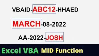 Excel VBA - MID Function