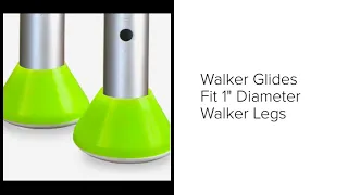 HealthSmart Walker Glides Walker Caps or Walker Pads Universal Fit Pack of 2