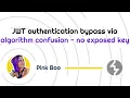JWT authentication bypass via algorithm confusion with no exposed key PortSwigger Academy tutorial