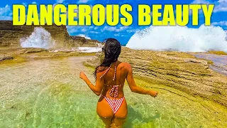 Blue Holes, Caves, Bikinis & Big Waves at the Queen’s Bath!