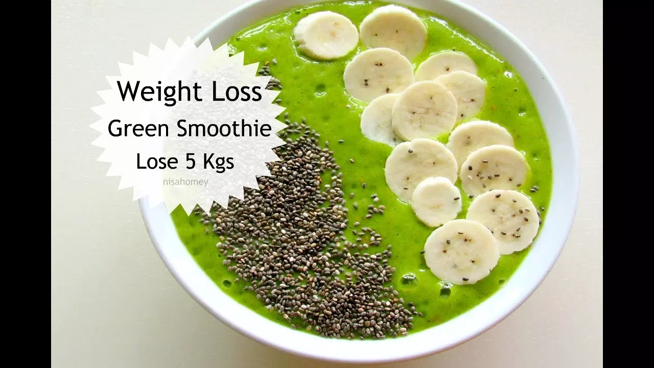 Weight Loss Green Smoothie Recipe - Easy & Healthy Breakfast Ideas To Lose Weight Fast - 5 kgs -