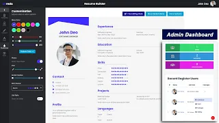 Resume Builder project in JavaScript PHP source code Naxotop