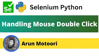 Mouse Double Click using Selenium Python Selenium Python