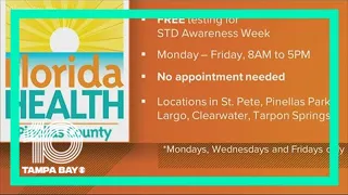 Florida Department of Health in Pinellas County offering free STD testing all week long