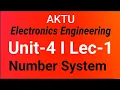 Lec-1 I Number System I Unit-4 I Electronics Engineering I by Abhishek Aman Sir
