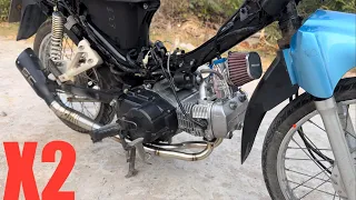 Upgrade the regular engine to 2 Cylinders