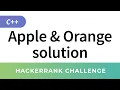 HackerRank C Solution Apple and Orange solution Implementation