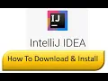 How to Installing IntelliJ IDEA for java on Windows 10 INTELIJ Community