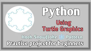 How to draw Snowflake using Python turtle graphics Koch-Snowflake drawing Learn python coding