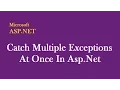 Catch Multiple Exceptions At Once In Asp Net