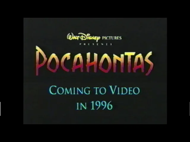 Pocahontas - 1996 Masterpiece Collection VHS Trailer