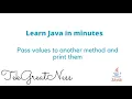 Java Programming How to easily Pass Values to Another Method and Print them - Tutorial