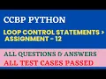 Loop Control Statements Assignment - 12