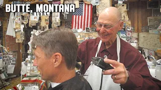 Classic Old School Barbershop Haircut Banter in Butte Montana Amherst Barber Shop