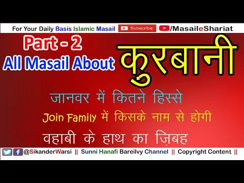 [Part 2] Qurbani Ke Masail | Hissa Kis Janawar Me Hoga | Join Family Me Qurbani Kis Ke Naam Se Hogi