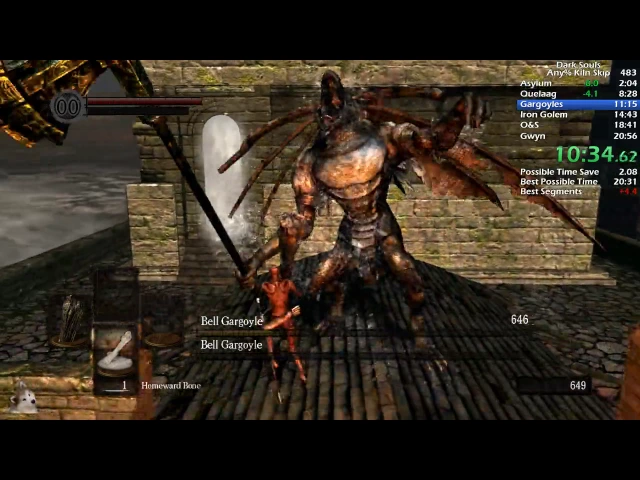 Dark Souls Any% Force Quit in 20:44 IGT