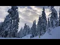4K Skiing down Cypress Mountain in beautiful weather