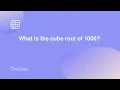 What is the cube root of 1000