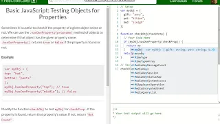 Basic JavaScript Testing Objects for Properties free code camp Dani