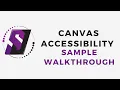 Canvas accessibility Full Walkthrough Demo
