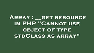 Array -
