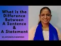 The Difference Between A Sentence A Statement By Intimate Viewpoint