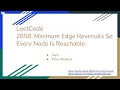 LeetCode 2858 Minimum Edge Reversals So Every Node Is Reachable