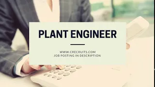 Plant Engineer For Hire in Searcy Arkansas Carter Recruiting and Associates