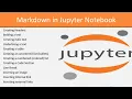 Markdown in Jupyter Notebook