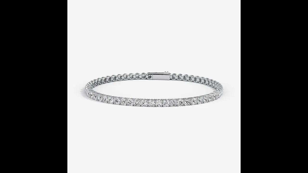 2 CTW Prong Set Lab-Grown Diamond Tennis Bracelet in Sterling Silver