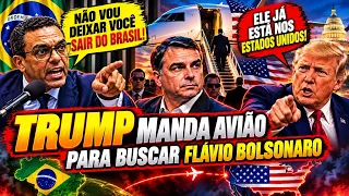 🚨 BOMBA INTERNACIONAL! TRUMP TERIA MANDADO AVIÃO PARA BUSCAR FLÁVIO BOLSONARO? BRASÍLIA EM CHOQUE!