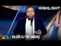 Paul Walter Hauser Wins Best Supporting Actor in a Limited Series 2023 Golden Globe Awards on NBC