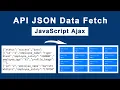How to display data from APIs using JavaScript API JSON Data Fetch with JavaScript