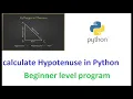 Python program - Pythagoras Theorem