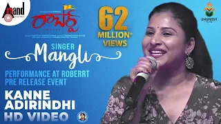 singer mangli kanne adhirindhi song performance at roberrt pre release event darshan arjun janya