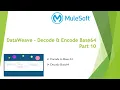 Mulesoft Tutorials DataWeave - Decode Encode Base64 Part 10 DataWeave NetBook P23