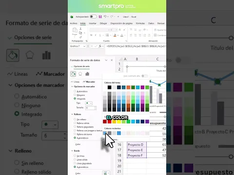Gráfico dinámico en Excel paso a paso