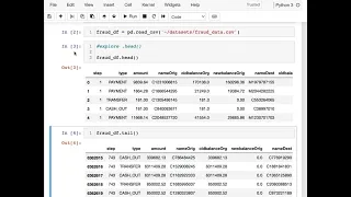 Using the head tail and shape methods on a pandas DataFrame