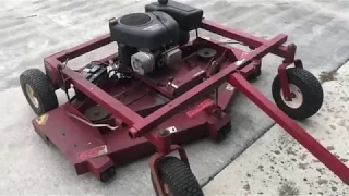 Swisher 60 pull behind mower running