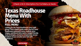 Texas Roadhouse Menu With Prices 2026 Full Updated Steakhouse Menu USA