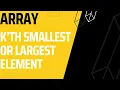 Array K th Element in Unsorted Array
