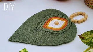 🍃DIY como hacer HOJAS o PLUMAS en MACRAME | DIY Macrame Feathers/Leaf