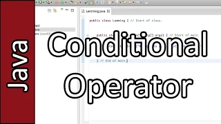 Conditional Operator - Java Programming Tutorial PC Mac 2015