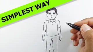 How To Draw People Simple Drawing Ideas Man Drawing Boy Drawing 