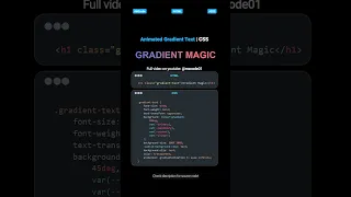 Gradient Text Effects with CSS Pro-Level Animations MZCode01