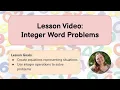 Integer Word Problems