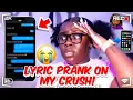 LYRIC PRANK ON MY CRUSH MUST WATCH Taylor Ayani