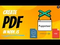 HTML to PDF in Node JS How to create Pdf in Node JS Create Pdf in Node JS How to use Puppeteer